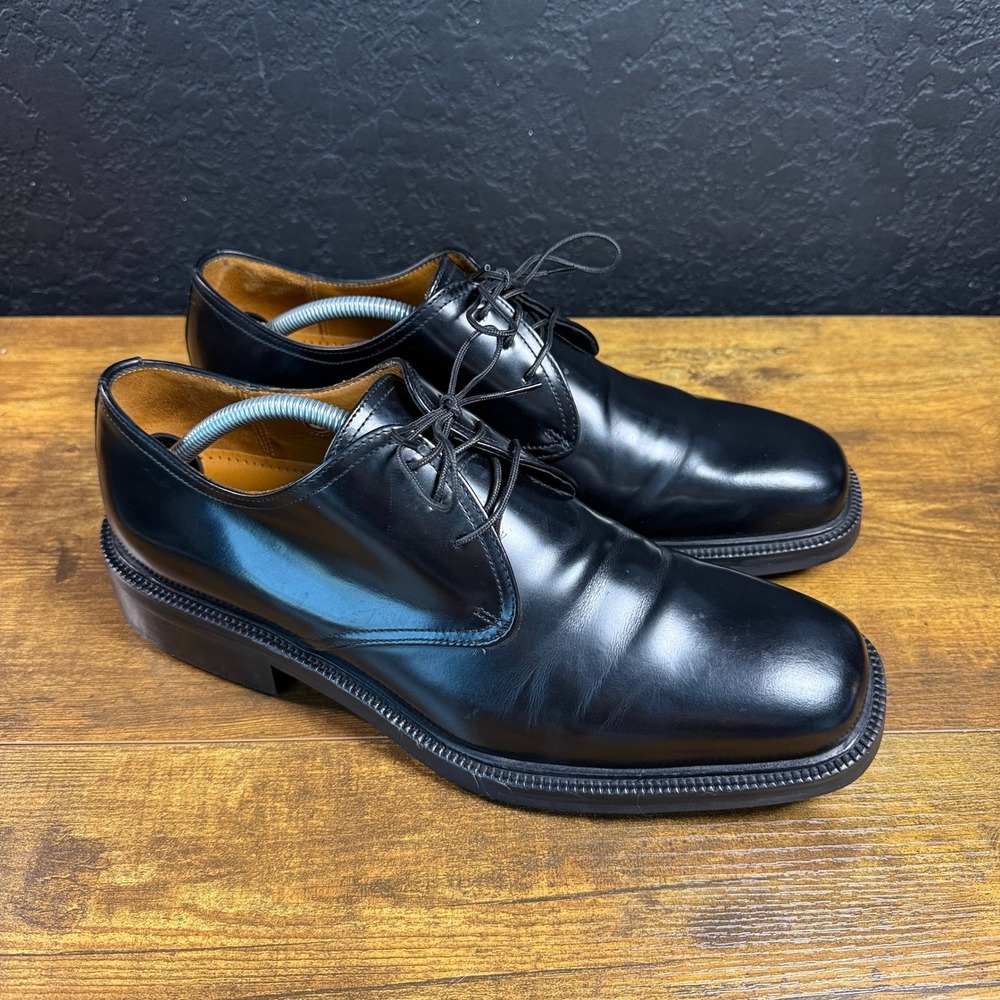 Cole Haan City C00581 Black Waterproof Leather Derby Shoes Mens 11.5M